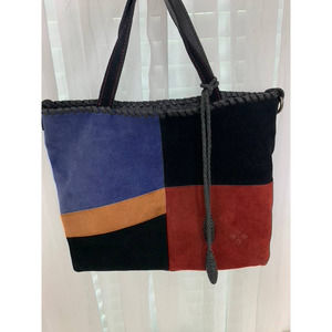Patricia Nash Suede Colorblock Zola Bag